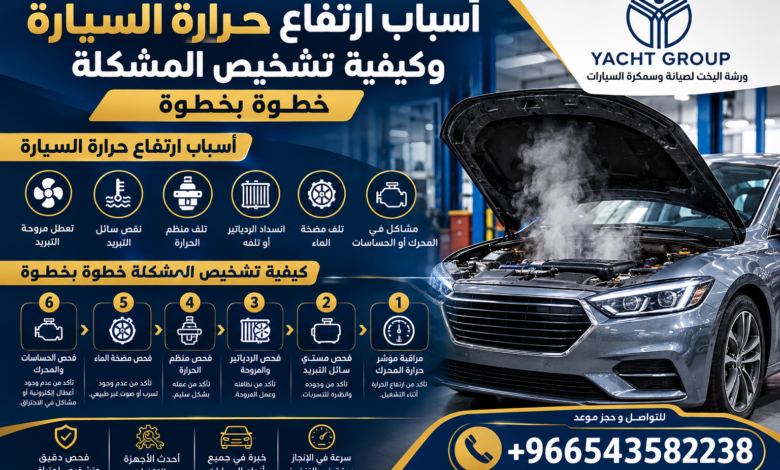 أسباب ارتفاع حرارة السيارة وكيفية تشخيص المشكلة خطوة بخطوة